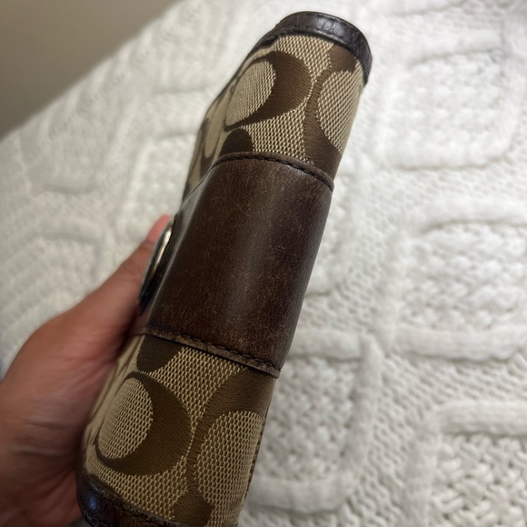 Coach Signature Brown and Tan Wallet - Picture 13 of 13